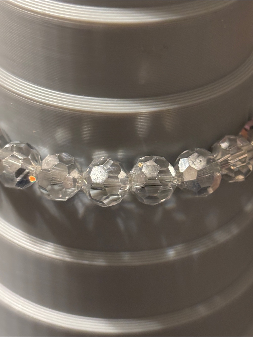 Erimish Black, Clear & White Heart Stack Bracelets Faceted Beads Coquette Photos - Picture 8 of 16